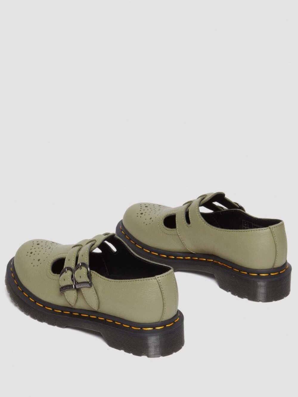 Dr. Martens Women's Olive 8065 Virginia Leather Mary Jane Shoes - US 8/UK 39 - Picture 8 of 14